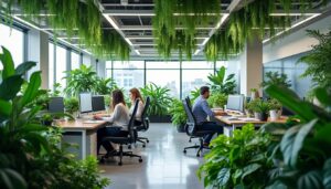 découvrez comment l'intégration des plantes et éléments végétaux dans les espaces de travail peut améliorer la productivité, le bien-être et la motivation des salariés.