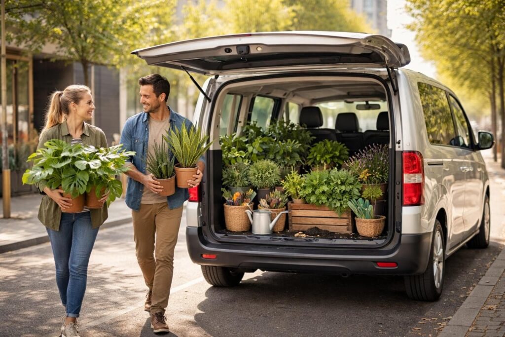 découvrez comment le citroën jumpy combi spacieux facilite le jardinage urbain et le transport de vos plantes avec confort et praticité.