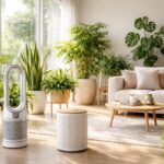 découvrez une sélection de plantes dépolluantes et purificateurs d'air pour des intérieurs sains, avec les marques botanic, dyson et bloomingville.