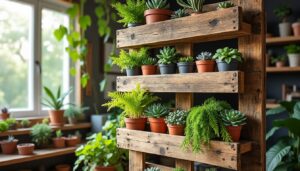 apprenez à recycler des palettes en bois pour fabriquer un support à plantes original et écologique, parfait pour embellir votre jardin ou votre intérieur.